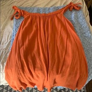 Free People orange off the shoulder dress